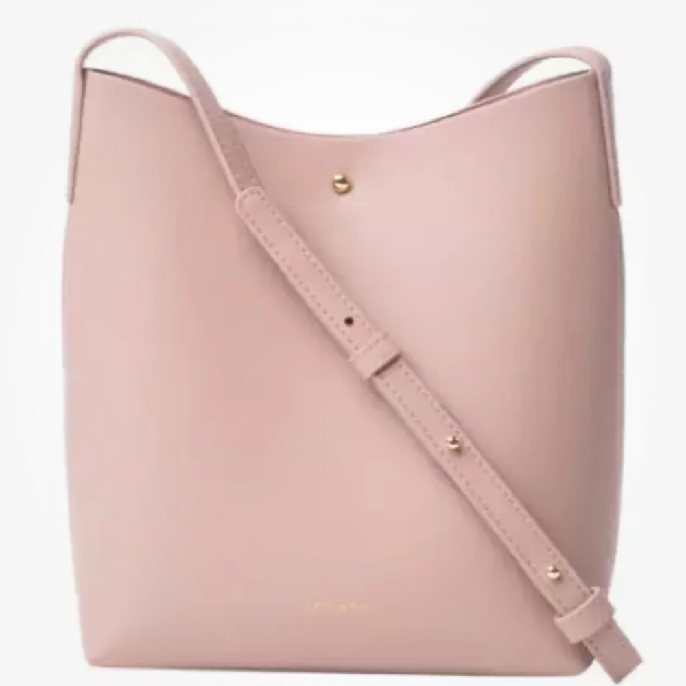 NEW Samara Purse Peony Pink Vegan Leather Crossbody with Adjustable Strap $135